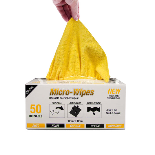 Eurow Microfiber Wipe and Clean Cloths 12" x 12" with Dispenser Box 50 Pack