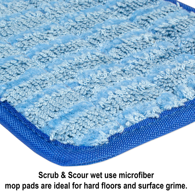Load image into Gallery viewer, CleanAide Twist Yarn Microfiber Flat Mop with Scrub Strips, Fits 18 Inch Plate
