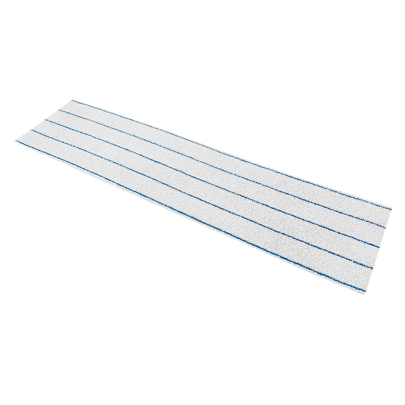 Load image into Gallery viewer, CleanAide Disposable Microfiber Mop Pads in Dispenser Box, 50 Pack, White with Blue Stripes
