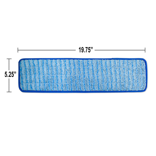 CleanAide Twist Yarn Microfiber Flat Mop with Scrub Strips, Fits 18 Inch Plate