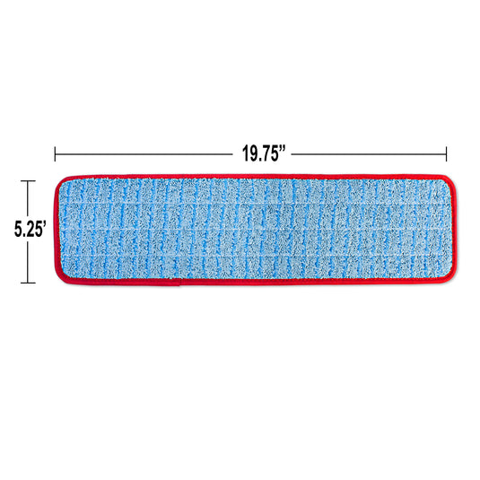 CleanAide Twist Yarn Microfiber Flat Mop with Scrub Strips, Fits 18 Inch Plate