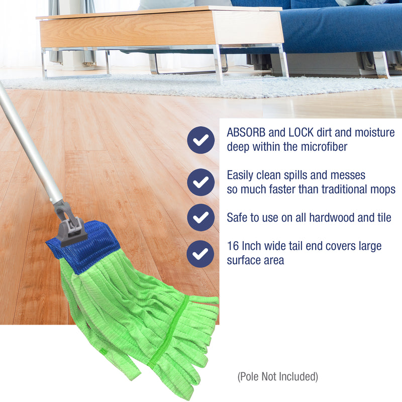 Load image into Gallery viewer, Cleanaide Microfiber Tube Mop Head Industrial 300Grams Green
