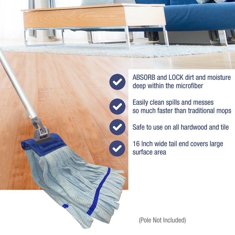 Load image into Gallery viewer, Cleanaide Microfiber Tube Mop Head Industrial 400Grams Blue
