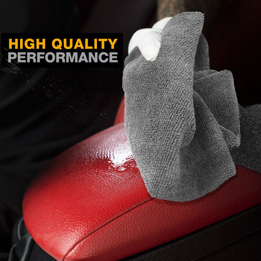 Eurow 16 x 16 in. 300 GSM Ultrasonic Cut Microfiber Cleaning Towels – 12-pack