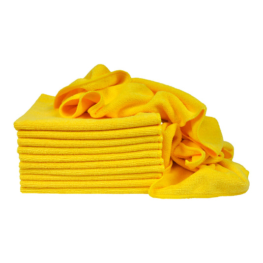Eurow 16 x 16 in. 240 GSM Utility Terry Weave Microfiber Cleaning Towels – 12-pack