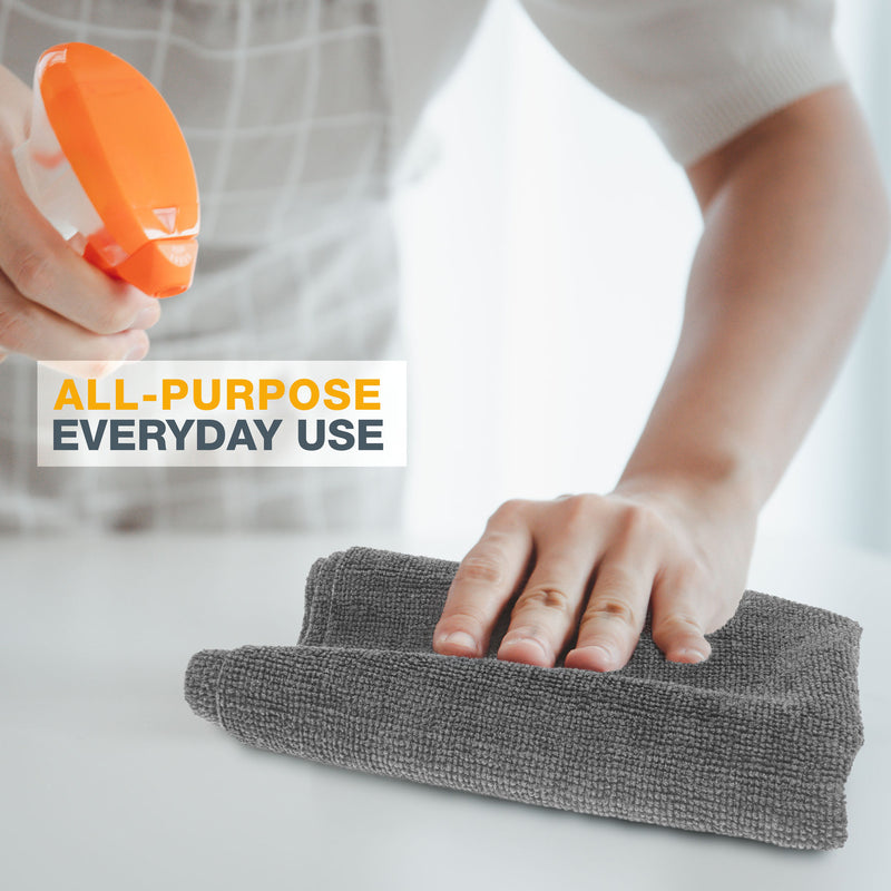 Load image into Gallery viewer, Eurow 16 x 16 in. 300 GSM Ultrasonic Cut Microfiber Cleaning Towels – 12-pack
