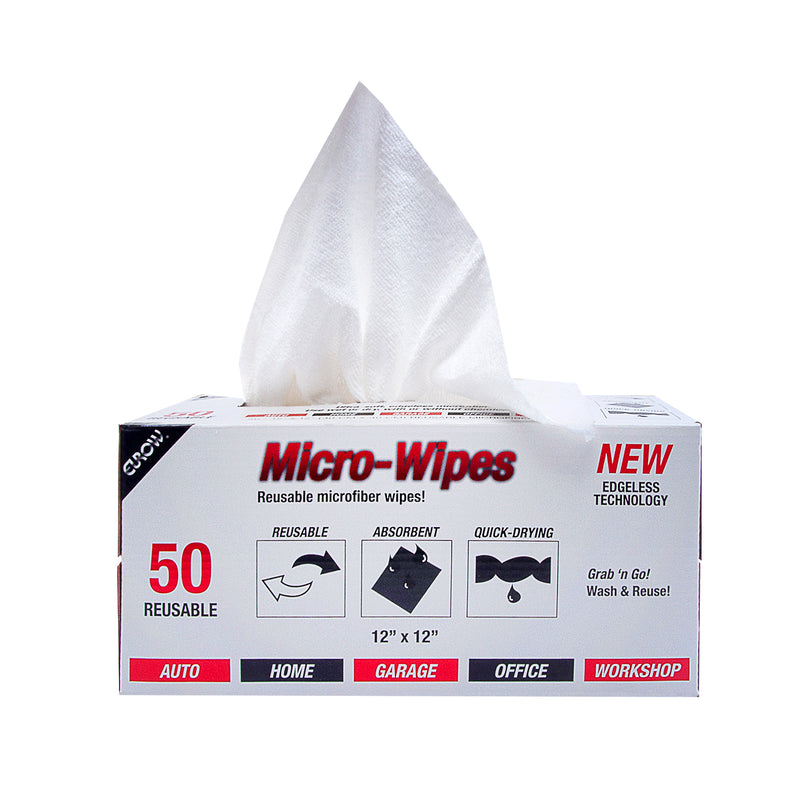 Load image into Gallery viewer, Eurow Microfiber Wipe and Clean Cloths 12&quot; x 12&quot; with Dispenser Box 50 Pack
