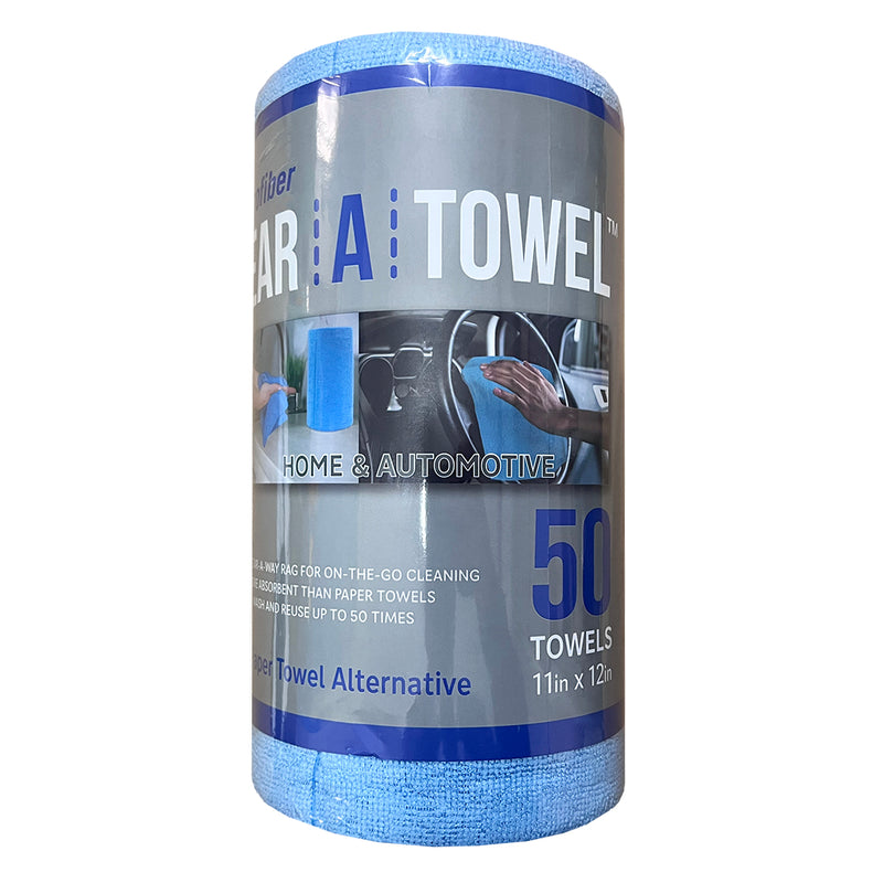 Load image into Gallery viewer, Eurow Microfiber Tear Away Cleaning Cloths, Tear-A-Towel Roll, Reusable Paper Towel Replacement, 11 by 12 Inches
