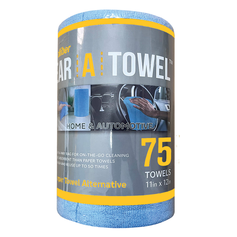 Load image into Gallery viewer, Eurow Microfiber Tear Away Cleaning Cloths, Tear-A-Towel Roll, Reusable Paper Towel Replacement, 11 by 12 Inches
