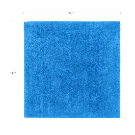 Eurow 16 x 16 in. 300 GSM Ultrasonic Cut Microfiber Cleaning Towels – 12-pack
