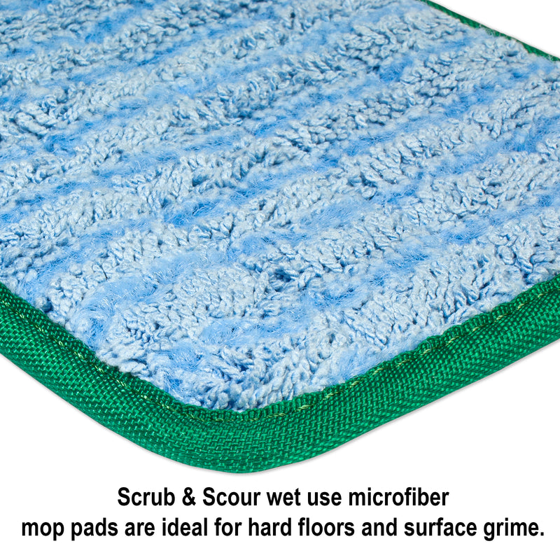 Load image into Gallery viewer, CleanAide Twist Yarn Microfiber Flat Mop with Scrub Strips, Fits 24 Inch Plate
