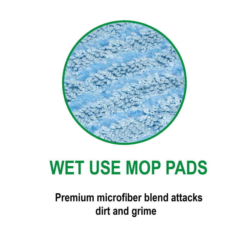 Load image into Gallery viewer, CleanAide Twist Yarn Microfiber Flat Mop with Scrub Strips, Fits 24 Inch Plate
