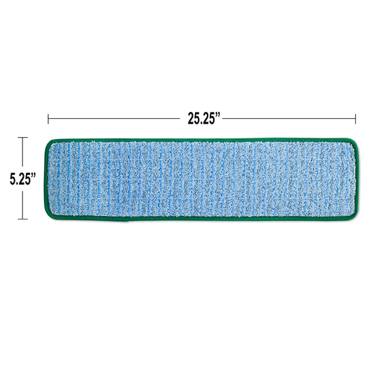 CleanAide Twist Yarn Microfiber Flat Mop with Scrub Strips, Fits 24 Inch Plate