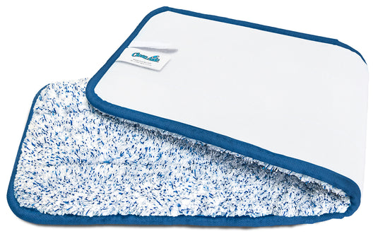 CleanAide Flat Microfiber Mop Pad 18 Inches, Blue