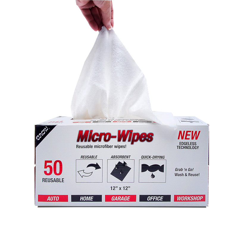 Load image into Gallery viewer, Eurow Microfiber Wipe and Clean Cloths 12&quot; x 12&quot; with Dispenser Box 50 Pack
