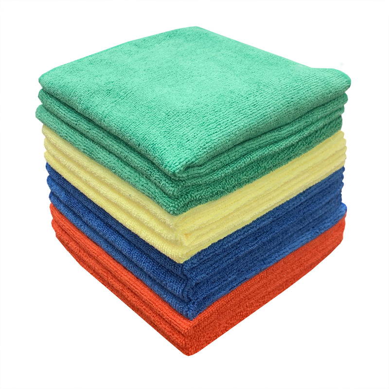 Load image into Gallery viewer, CleanAide Microfiber Commercial Towels 16 x 16 Inches 300 GSM 12-pack 4 colors
