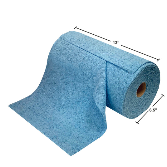 Eurow Microfiber Tear Away Cleaning Cloths, Tear-A-Towel Roll, Reusable Paper Towel Replacement, 11 by 12 Inches
