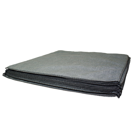 Eurow 16 x 16 in. 300 GSM Microfiber Cleaning Towels – 12-pack