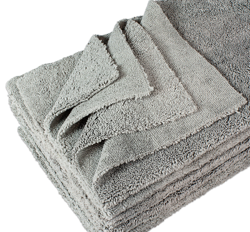 Load image into Gallery viewer, Detailer&#39;s Preference® 16 x 16 in. 350 GSM Ultrasonic Cut Microfiber Premium Cleaning Towels – 12-pack
