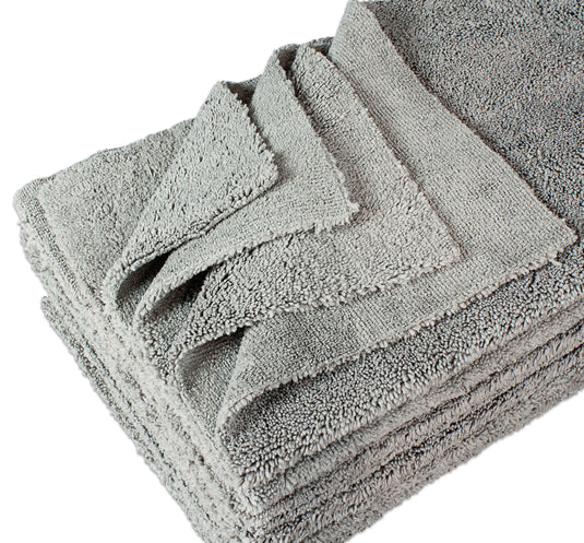 Detailer's Preference® 16 x 16 in. 350 GSM Ultrasonic Cut Microfiber Premium Cleaning Towels – 12-pack