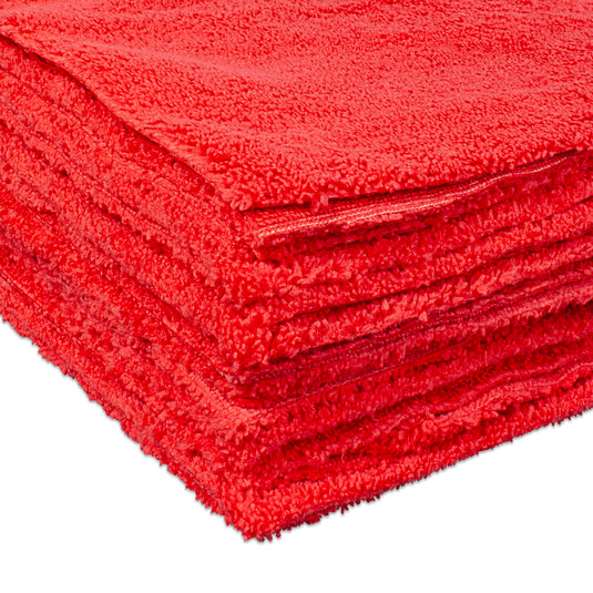 Detailer's Preference® 16 x 16 in. 350 GSM Ultrasonic Cut Microfiber Premium Cleaning Towels – 12-pack