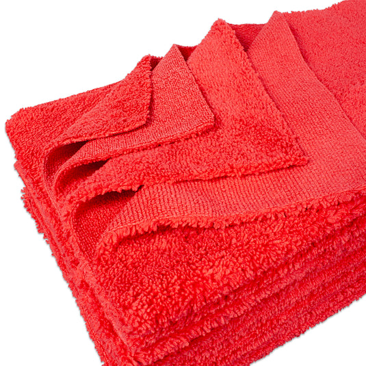 Detailer's Preference® 16 x 16 in. 350 GSM Ultrasonic Cut Microfiber Premium Cleaning Towels – 12-pack