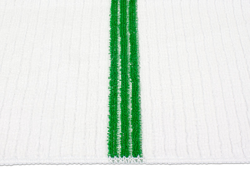 Load image into Gallery viewer, Eurow Microfiber Ribbed Bar Mop Towel 14x28 Inches with Green Stripe, 12 Pack
