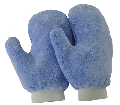 Eurow Microfiber Terry Weave Lint-Free Dusting & Polishing Mitt with Thumb (2-Pack)