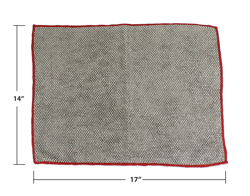 Load image into Gallery viewer, Big Pearl Microfiber Towel, 430 gsm, 14"x17", Grey w/Red Trim, 6-Pack
