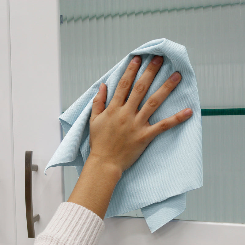Load image into Gallery viewer, CleanAide® Suede Weave Ultrasonic Cut Glass Cleaning Microfiber Towels 16 in x 16 in - 12 Pack
