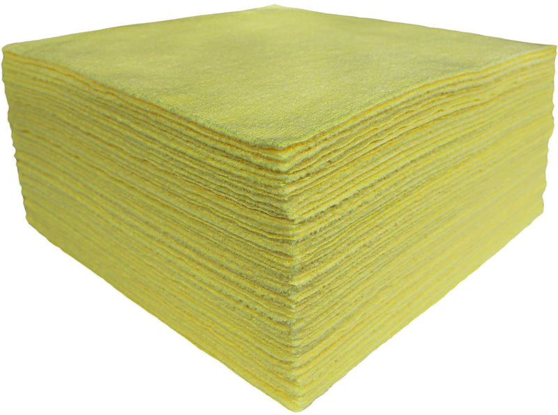 Load image into Gallery viewer, All-Purpose Terry Weave Microfiber, Ultrasonic Cut, 300 gsm, 12&quot;x12&quot;, Yellow, 50-Pack
