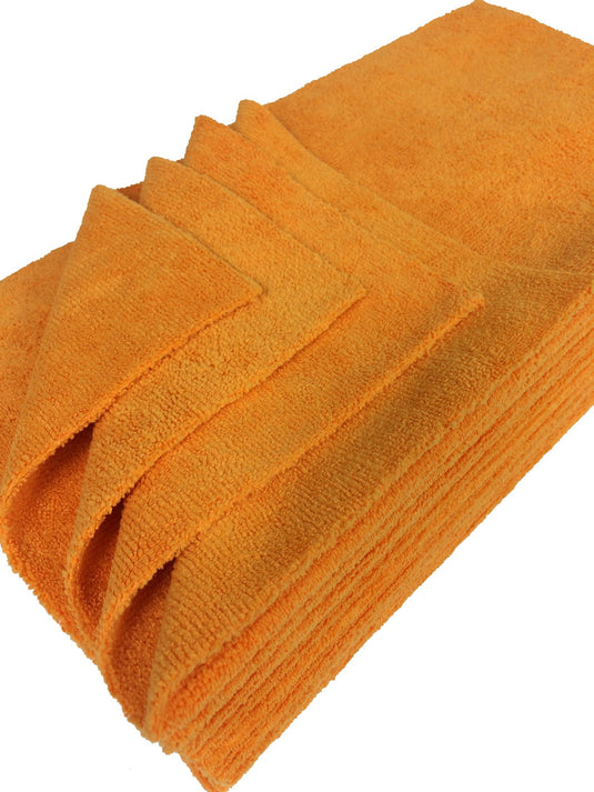 Detailer's Preference® 16 x 16 in. 350 GSM Ultrasonic Cut Microfiber Premium Cleaning Towels – 12-pack