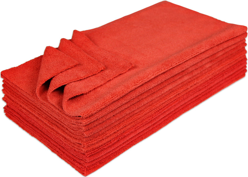 Load image into Gallery viewer, Eurow 16 x 16 in. 300 GSM Ultrasonic Cut Microfiber Cleaning Towels – 12-pack
