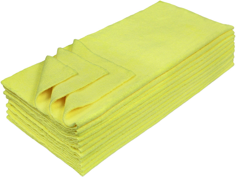 Load image into Gallery viewer, Eurow 16 x 16 in. 300 GSM Ultrasonic Cut Microfiber Cleaning Towels – 12-pack
