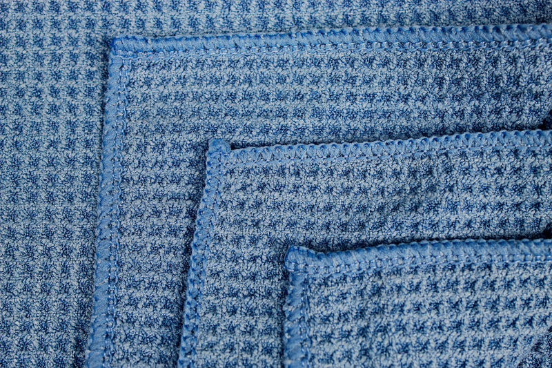 Load image into Gallery viewer, Glass, Dry &amp; Polish, Waffle Weave Microfiber, 16&quot;x16&quot;, Blue, 12-Pack
