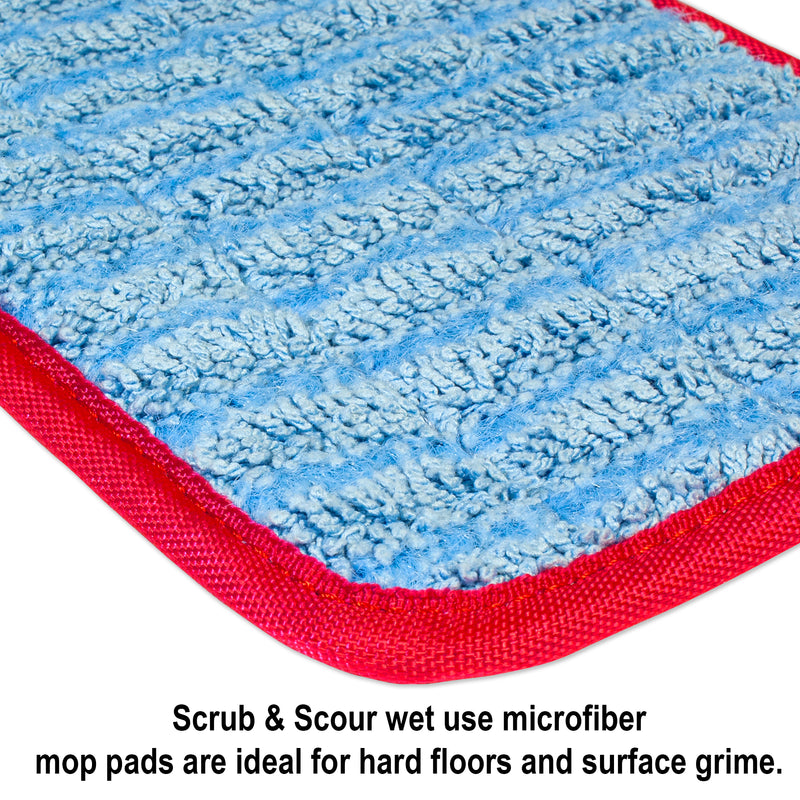 Load image into Gallery viewer, CleanAide Twist Yarn Microfiber Flat Mop with Scrub Strips, Fits 24 Inch Plate
