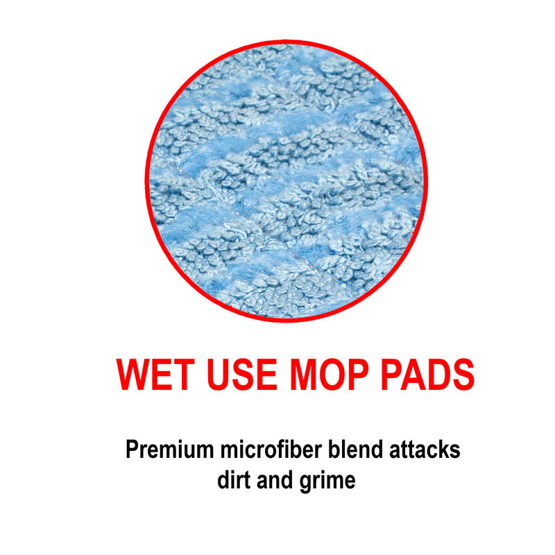 Load image into Gallery viewer, CleanAide Twist Yarn Microfiber Flat Mop with Scrub Strips, Fits 18 Inch Plate
