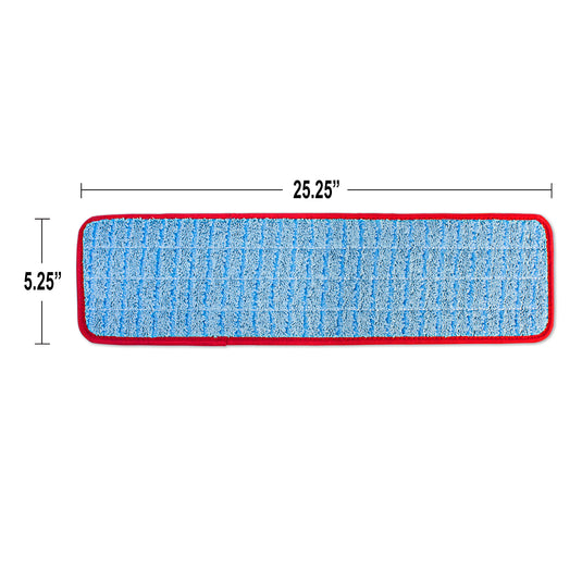 CleanAide Twist Yarn Microfiber Flat Mop with Scrub Strips, Fits 24 Inch Plate